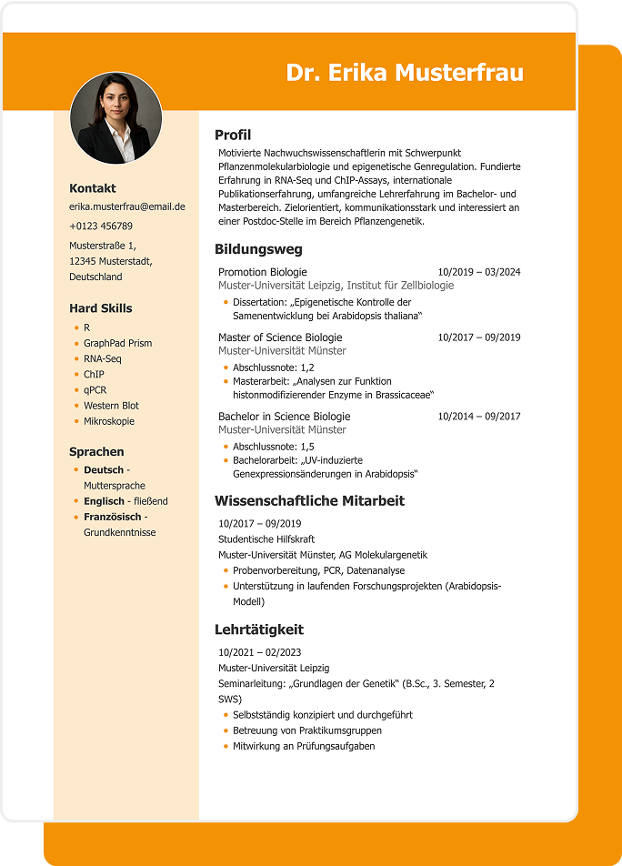 Academic CV Template