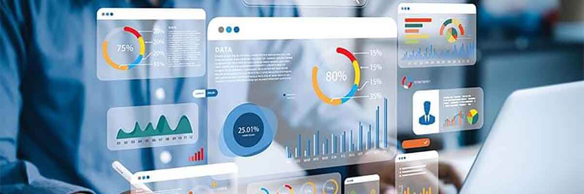 Data Analyst untersucht Diagramme und Statistiken