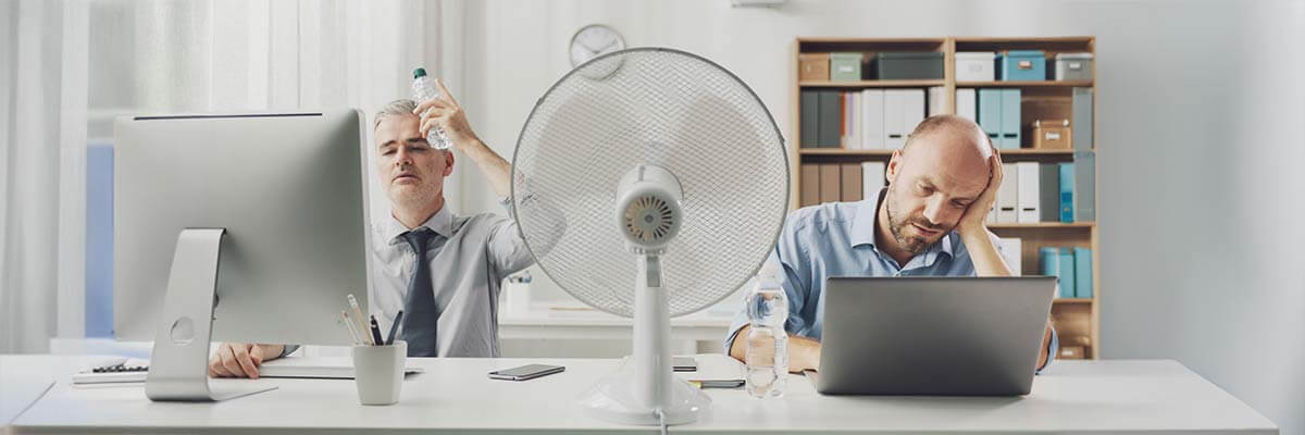 Hitze im Büro