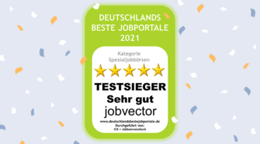 Deutschlands beste Jobportale 2021 – jobvector erneut beste Spezialjobbörse